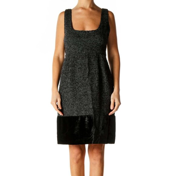 Zara Dresses & Skirts - Zara Black Textured Fit & Flare Dress